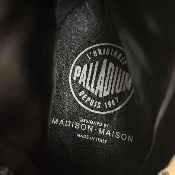 Madison Maison x Palladium Ranger Boot Women Sz 6 Vegan Navy RARE 90's $495 - Picture 15 of 15